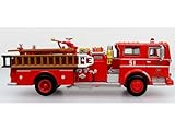 1973 La France Fire Engine Los Angeles County Fire Department Engine 51" Red 5 Alarm Series Limited Edition 1/87 (HO) Diecast Model by Iconic Replicas 87-0536