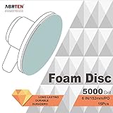 ABRTEN Hook and Loop Foam Backing Abrasive Disc 6 inch P5000 15 Discs per Carton for Automotive Body, Repair Paint Sanding, Collision Repair, Sand Scratches, Blend Panels