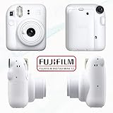 Fujifilm Instax Mini 12 Instant Camera Bundle with Fujifilm Instax Mini Instant Film Value Pack (60 Sheets) with Accessories Including Protective Case, Strap, Photo Album (Clay White)