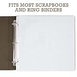 Samsill Scrapbook 6 Pocket Refill Pages 12x12 Inch, 50 Pack, Fits 3 Ring Scrapbook Binders and 12x12 Photo Albums, Holds 12 4x6 Inch Photos, Top-Loading, Heavy-Duty, Super Clear