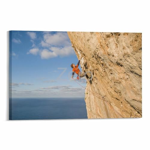 TRHBNNI Chris Sharma Rock Climber Poster3 Canvas Painting Wall Art Poster for Bedroom Living Room Decor 36x24inch(90x60cm)