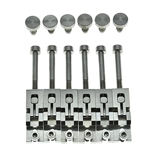 KAISH Guitar Stainless Steel Double Locking Tremolo Bridge Saddles and Screws for Floyd Rose Tremolos