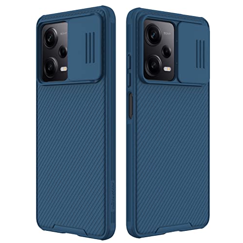 WVOZWWO for Xiaomi redmi Note 12 Pro 5G Case, Slim case Protective Cover with Camera Protector Hard PC TPU Thin Phone Case for Redmi Note 12 Pro/Poco X5 Pro 5G (Blue)