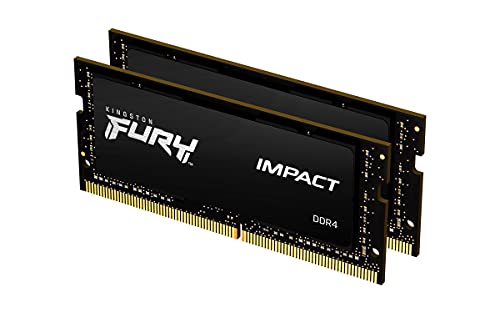 Kingston FURY Impact 64GB (2x32GB) 3200MT/s DDR4 CL20 Laptop Memory Kit of 2 | Intel XMP | AMD Ryzen | Plug n Play | Low Power Consumption | KF432S20IBK2/64