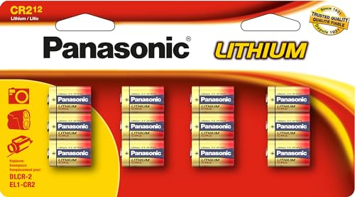 Panasonic CR2 3.0 Volt Long Lasting Lithium Batteries for Golf Rangefinders, Cameras, Flashlights and Other Devices, 12-Battery Pack