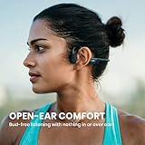 Aftershokz Aeropex (Rebranded as Shokz OpenRun) - Open-Ear Bluetooth Bone Conduction Sport Headphones - Sweat Resistant Wireless Earphones for Workouts and Running - Built-in Mic - with Sport Belt