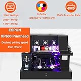 A4 XP600 UV Printer, Double Printing Speed, UV Flatbed Printer, Higher Resolution 5760 * 1440dpi, UV DTF Printer Machine with Bottle Holder for Phone Case Bottles DTF Stickers Acrylic Leather