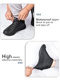 Zbyoujer Waterproof Rain Shoe Covers, Silicone Overshoes with Zipper Non-slip Galoshes for Men and Women