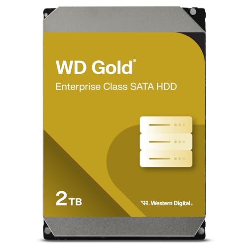 Western Digital 2TB WD Gold Enterprise Class Internal Hard Drive - 7200 RPM Class, SATA 6 Gb/s, 128 MB Cache, 3.5" - WD2005FBYZ