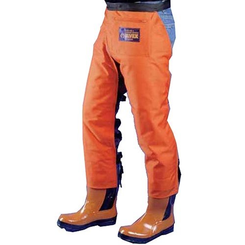 Elvex Safety ProChaps Chainsaw Chaps - 36" length, orange - full calf wrap, 1,000 denier outer shell - JE-9136