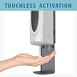 iTouchless Sensor Sanitizer Dispenser with Wall Mount, 1000 ml Capacity, Accommodates Gel, Liquid, Alcohol, Touchless and Automatic for Lobbies, Stores, Schools, Healthcare