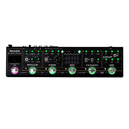 MOOER Black Truck Guitar Combined Effects Pedal for Metal with Compressor, Overdrive, Distortion, EQ, modulation, Delay, Reverb