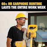 DEWALT 2-in-1 Neckband Bluetooth Headphones w/Built-in Speakers, Jobsite Wearable Speaker & Around Neck Headphones, Wireless Bluetooth Headset, 60+ Hrs, Hands-Free Music & Calls, Carry Pouch Included