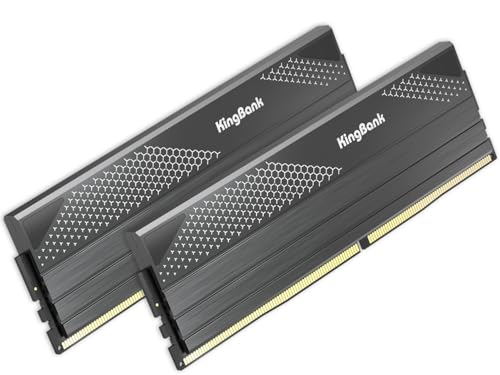 KingBank Computer Desktop Memory Ram DDR5 48GB(2x24GB) 6800MT/s CL32/CL34 1.4V with Heatsink for PC Gaming/Office/PS,Hynix New 3GB M-die