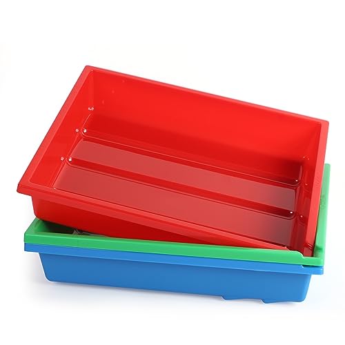 Set of 3 Darkroom Print Film Photo Paper Developing Trays for Cyanotype Developing Fixing (10" x 12") Dishes for 8x10'' 5x7'' 4x5'' Photo Color B&W Film eTone