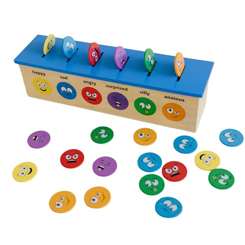 SOLOBO Emotions Coin Drop | Identify Feelings, Social Emotional Learning, Preschool Learning Resources, Emotions for Toddlers, Calming Toys for Kids, Toddler Educational Toys, Emotional Intelligence