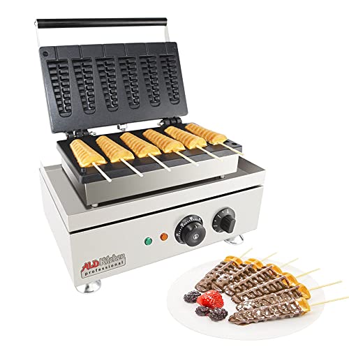 ALDKitchen Waffle Stick Maker | Waffles on a Stick | Waffle Making Machine | 110V (6 Small)