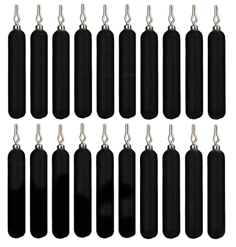Reaction Tackle- Lead Drop Shot Weights - dropshot sinkers, 1/2 oz, 20pk - Black