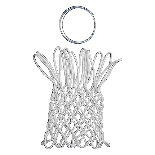 Goalrilla 180 Basketball Rim Replacement Net and Cable, White (B2610W)