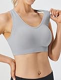 FITTIN Racerback Sports Bras for Women - Padded Seamless High Impact Support for Yoga Gym Workout Fitness