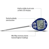 DeltaTrak 11050 Professional Digital Meat Thermometer for Kitchen Waterproof Lollipop Thermometer NSF Certified