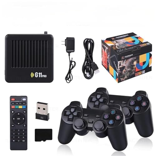 G11 Pro Game Box 4K HD TV Game Stick Video Game Console Built in Retro Games Portable Game Player Wireless Gamepad (256G 60000+Games)