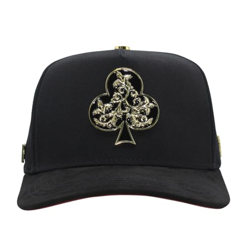 Ferreti Hats FT117 Black Clover Hat - Premium Black Clover Hats for Men and Women, Black Snapback Hat, Ball Caps for Men for Any Occasion, Clover Trucker Hat, Gorra para Hombre Ajustable