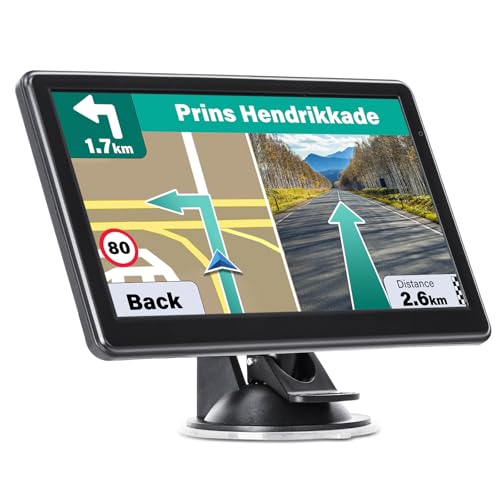 GPS Navigator for Car Truck RV, 7 Inch GPS Navigation System, 2025 Map with Voice Guidance, Speed Alert, Red Light Warning, Custom Truck Routing, Free Lifetime Updates, Real-Time Directions (Blue)