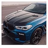 Compatible for BMW G06 X6 F96 X6M 2020 2021 2022 2023 LD Real Carbon Fiber Car Front Engine Hood Vent Cover(Single Layer Carbon)