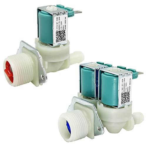 Washer Water Inlet Valve DC62-30312J & DC62-30314K Fit for Samsung WF42H5000AW/A2 WF210ANW/XAA WF203ANS/XAX WF203ANW/XAA WF206ANS/XAA WF219ANB/XAA WF306BHW/XAA WF306LAW WF306LAW/XAA WF361BVBEWR/A2
