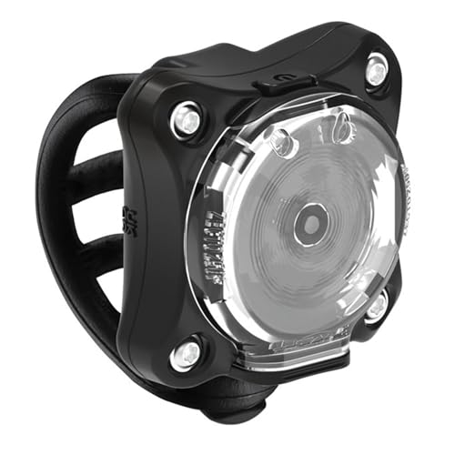LEZYNE Zecto Drive Bicycle Durable USB Rechargeable IPX7 Waterproof 250 Lumens White LEDs Front Light w/Multiple Solid & Flash Modes | Silicone Rubber Mounting Strap Included, Black, USB-C