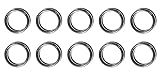 US STAINLESS 10 Pieces Stainless Steel 316 Round Ring Welded 1/4" x 1" (6mm x 25mm ID) Marine Grade