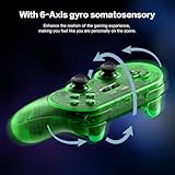 8Bitdo Pro 2 Wireless Bluetooth Controller (Hall Effect Joystick Update) - for Switch PC Windows Android MacOS Steam Raspberry Pi (Transparent Green)