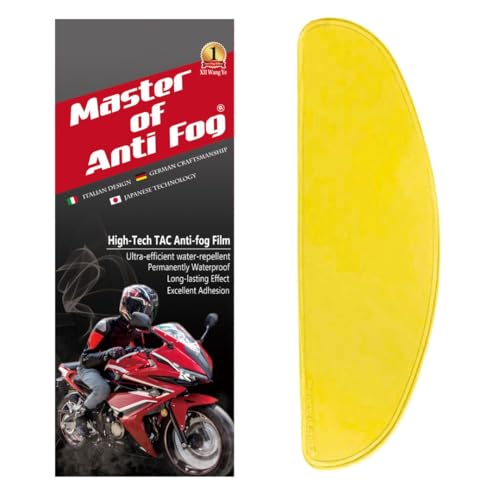 XII WY Universal Motorcycle Full Face Helmet Shield Anti Fog Film,Yellow Visor Lens Insert Fog Resistant Waterproof Sticker
