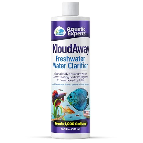 KloudAway Freshwater Aquarium Water Clarifier - Clears Cloudy Water, Water Clarifier for Fish Tank, Made in USA, Aquatic Experts, (500 ml)