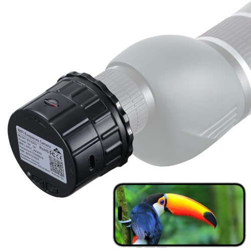 Wireless WiFi Electronic Eyepiece Telescope Eyepiece Camera 32GB Video Recording Digital WiFi Eyepieces Camera, Telescope Accessories for 24mm-50mm Optical Telescopes and Microscope
