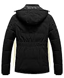 Pursky Women's Teen Lightweight Short Winter Hooded Coat Waterproof Warm Puffer Jacket Parka Black M