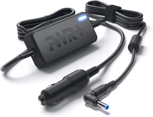 CAR Charger 90W 65W 45W for HP-Envy-Pavilion Touchsmart-Sleekbook 15 17 M6 M7 Series; Hp Spectre X360, Pro x360 G2; Pavilion X360 EliteBook X360 DC Auto Adapter Power Cord Extra Long 10 Ft