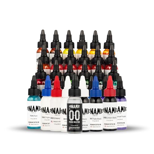 Dynamic Color Co- Master Collection 1oz Color Tattoo Ink Set, Includes All 30 Dynamic Colors