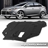 G-PLUS Engine Splash Shield Under Cover Compatible with Ford Focus 2012-2018 Fit Ford C-Max 2013-2018 Fit Ford Transit Connect 2014-2017 Black Engine Splash Guard