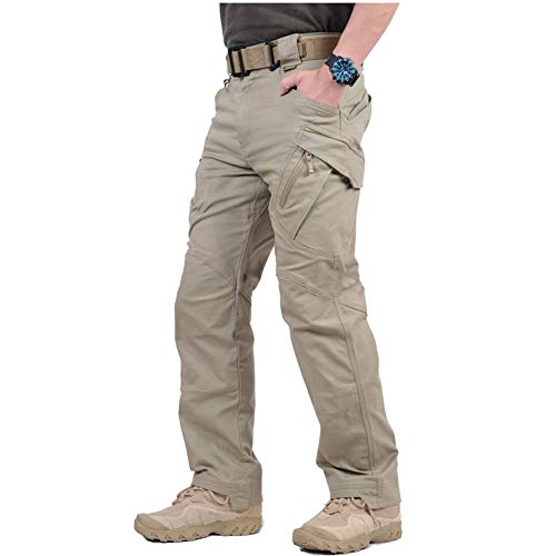 CARWORNIC Gear Men's Tactical Military Cargo Pants Stretch Cotton Outdoor Work Hiking Trousers with Multi-Function Pockets