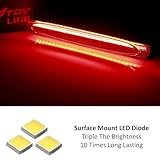 iJDMTOY Red Lens F1 Style Strobe Featured LED Trunk Lid High Mount Third Brake Light Assembly Compatible With 1997-2004 Chevy C5 Corvette