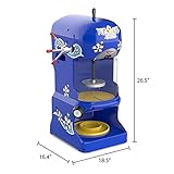 Ice Cub Shaved Ice Machine - Powerful Crushed Ice Maker and Snow Cone Machine for Parties, Concessions, or Events by Great Northern Popcorn (Blue)