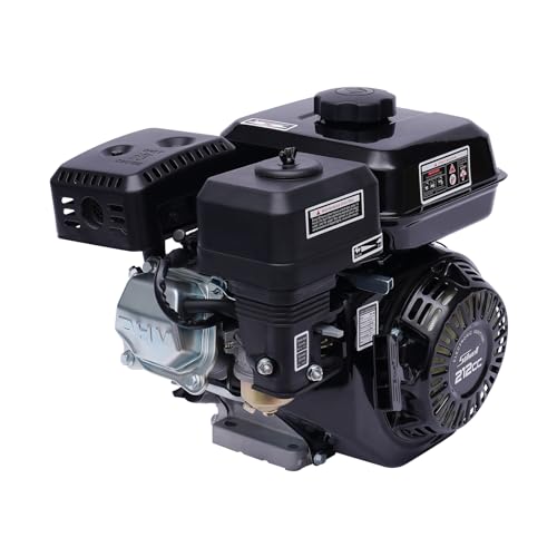 RocoReny 4Stroke 7.5HP 212CC Single Cylinder Gas Engine,4.5KW Pull Start Gasoline Multi-Use OHV Motor Engine with Air-Cooling, 0.95gal Fuel Capacity for Mini Bike Lawn mowers Vibrators