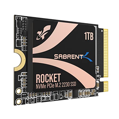 SABRENT Rocket 2230 1TB NVMe SSD – PCIe Gen4 M.2 2230 Internal SSD for Steam Deck, Surface Pro, Ultrabook, HTPC – DRAM-Less with HMB, Up to 5GB/s [SB-2130-1TB]