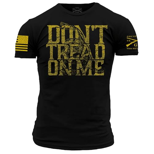 Grunt Style Don't Tread On Me 2.0 Men's T-Shirt (Black, Large)