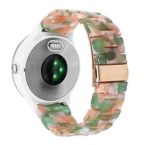 Abanen Watch Band for Garmin Venu 2 Plus/Venu Sq/Vivoactive 5, 20mm Quick Release Resin Lightweight Wristband Strap with Stainless Steel Buckle for Garmin Vivoactive 3,Vivomove Sport (Pink Green)