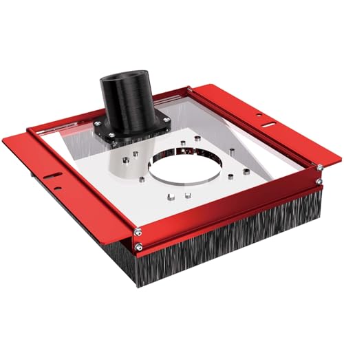 SpeTool Dust Collection Shroud for Slab Flattening Router Sled, 2-1/2" Dust Collection Interface Connect Dust Extractor, Slab Flattening Mill Accessories Compatible with Most Routers