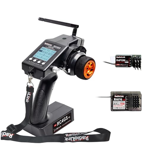 Radiolink RC4GS V3 2.4G 4 Channels RC Radio Transmitter and 2 Receivers R6FG/R4FGM Gyro Set for Crawler Truck Car Boat