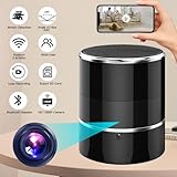 Security WiFi Camera in Bluetooth Speaker with 240° Viewing Angle,Wireless Security Cameras,Nanny Cams Phone App,Hd 1080P,Motion Activated for Home Offices Store(2.4G /5G)